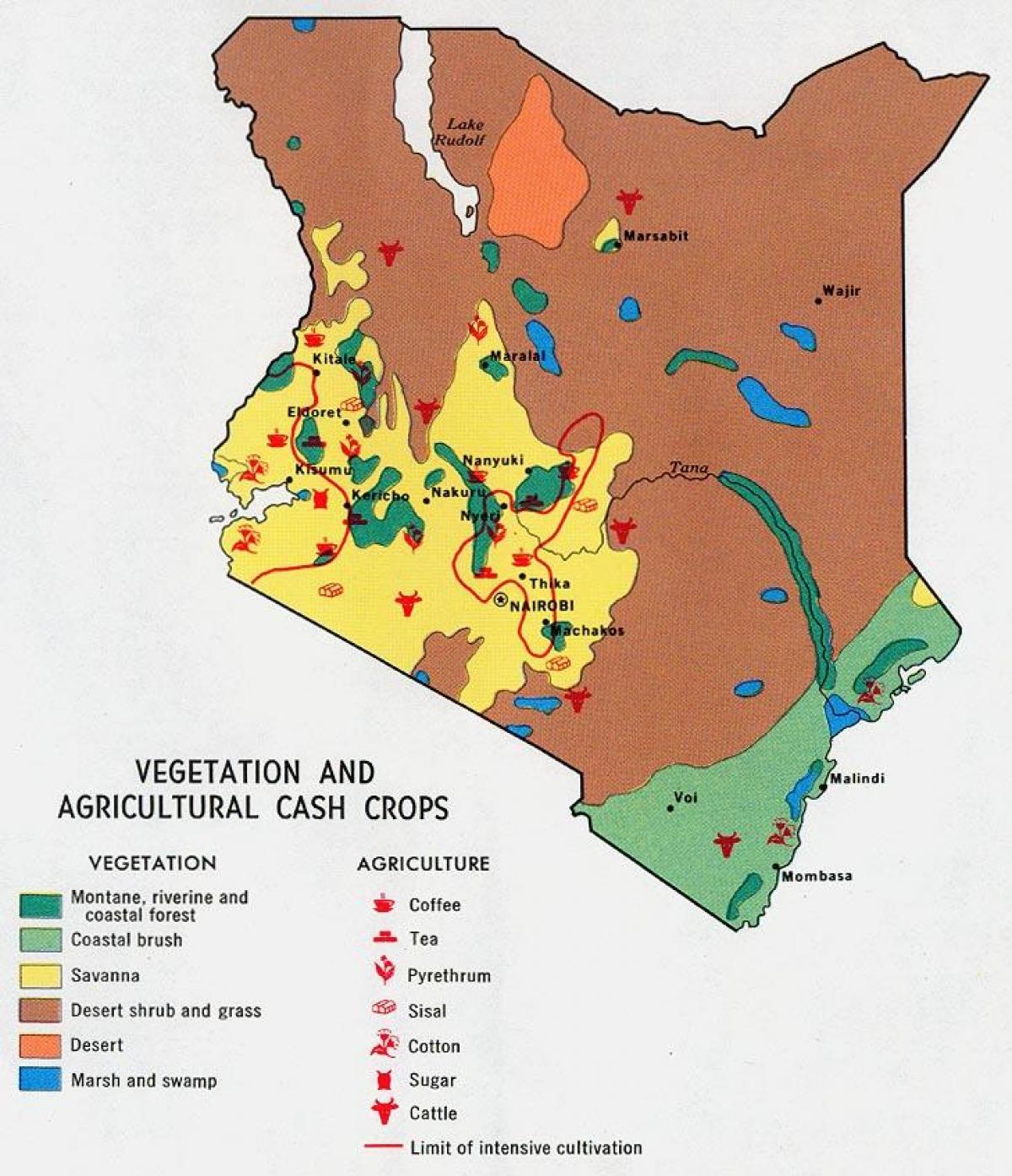 지도 케냐의 천연자원