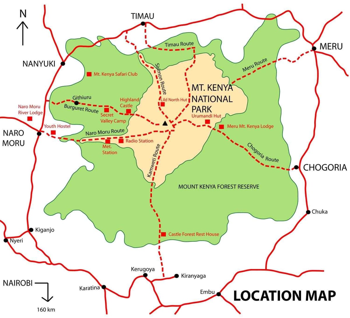 지도 mount Kenya