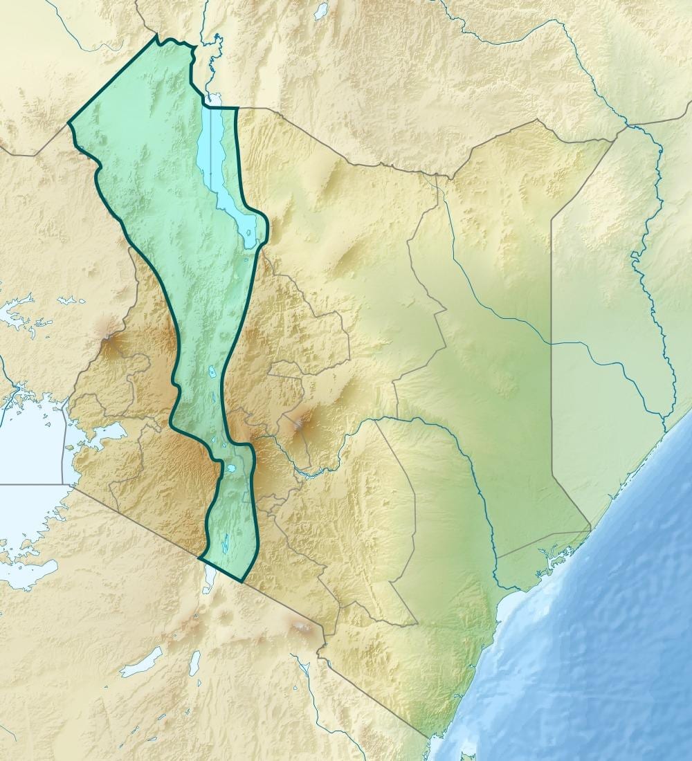 지도 rift valley 케냐