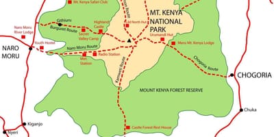 지도 mount Kenya
