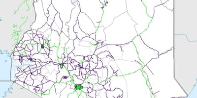지도 케냐의 철도