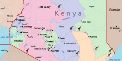 큰 지도의 케냐