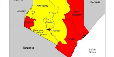 지도 케냐의 말라리아